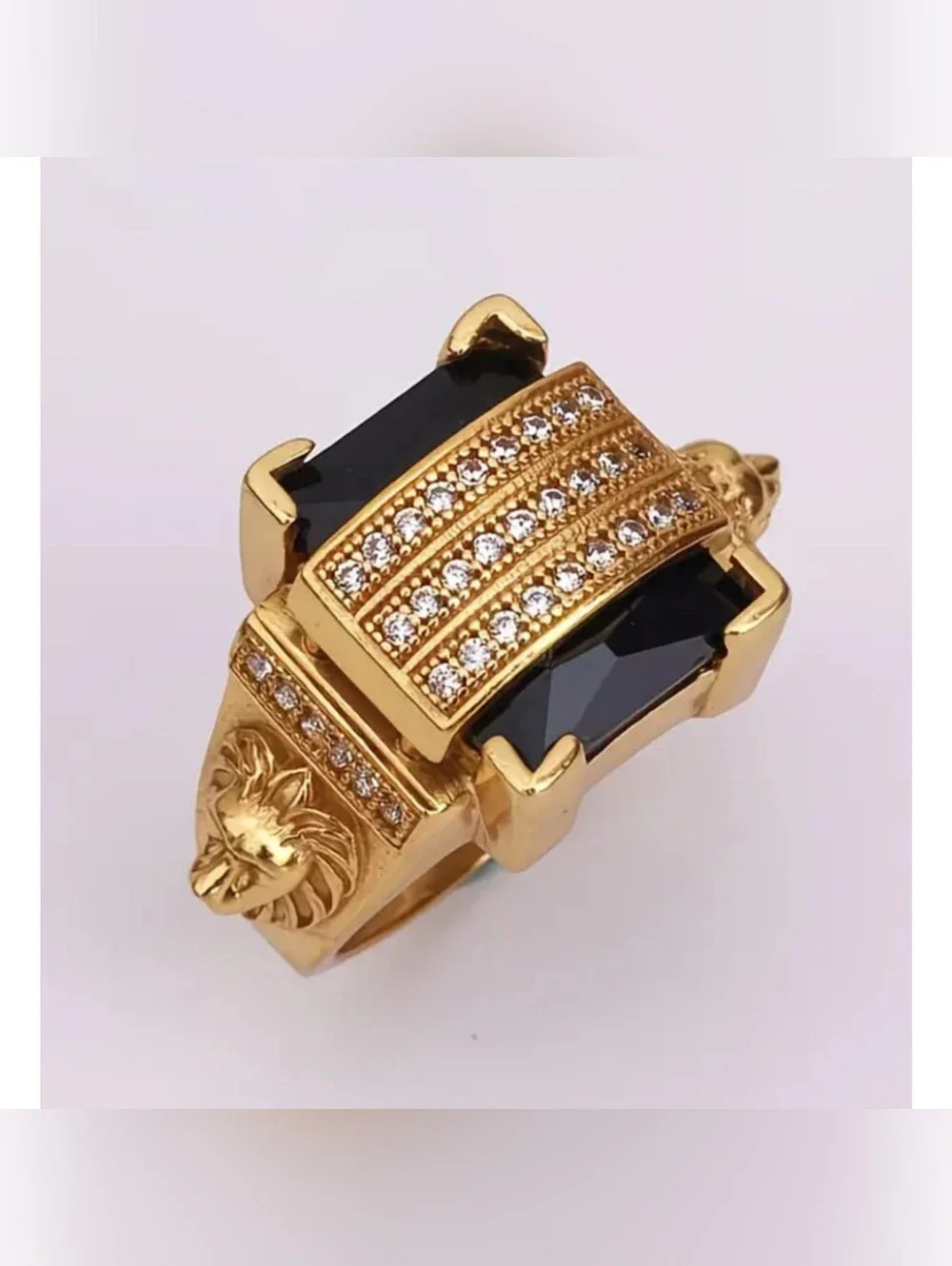 Mens Lions Head statement ring, Sz.11
